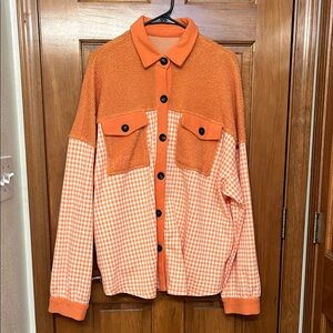 Orange Houndstooth Women’s Jacket